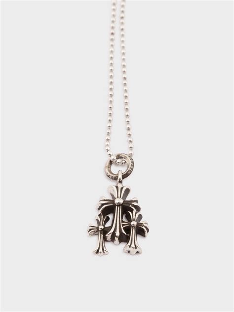 Chrome Hearts Triple Cross Necklace At 1stdibs Chrome Hearts Triple