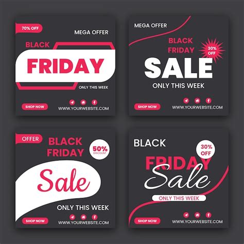 Premium Vector Black Friday Social Media Post Promo Design Template