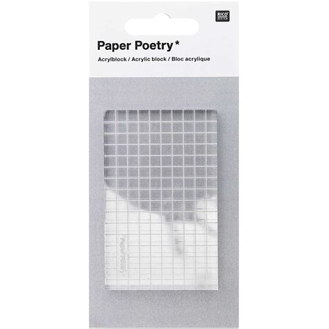 Paper Poetry Acryl Stempelblock Transparent 5x7cm Kaufen Bei Peppitext De