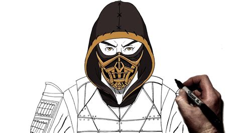 How To Draw Scorpion From Mortal Kombat Signalsteel19