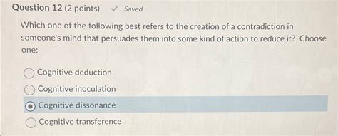 Solved Question 12 2 Points SavedWhich One Of The Chegg