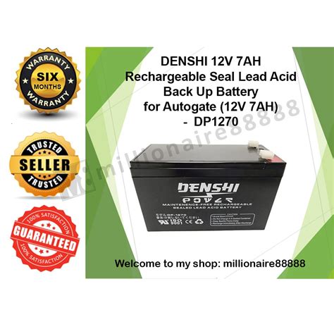 DENSHI 12V 7AH Rechargeable Sealed Lead Acid Bck Up Battery For