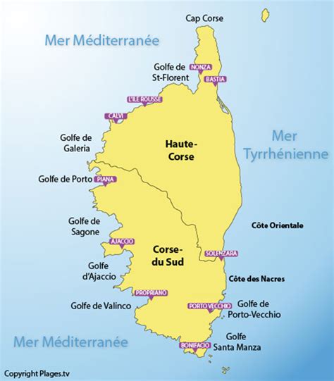 carte de corse touristique vacances guide voyage
