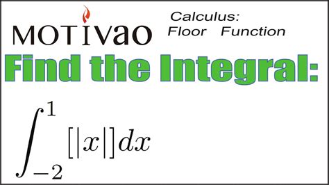 Calculus Find The Integral Of The Floor Function Of X Youtube