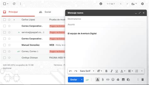 Cómo enviar un email con Gmail paso a paso Aventura Digital