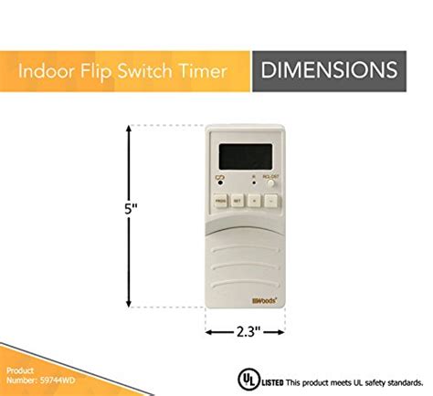 Woods 59744wd Flip Switch Timer Converts Toggle Switch To Programmable