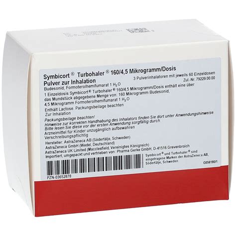 Symbicort Turbohaler 160 4 5 µg Dosis 60 Ed 3 St Mit Dem E Rezept Kaufen Shop Apotheke