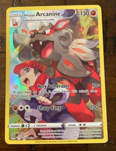 Pok Mon Tcg Hisuian Arcanine Lost Origin Trainer Gallery Tg Tg Holo