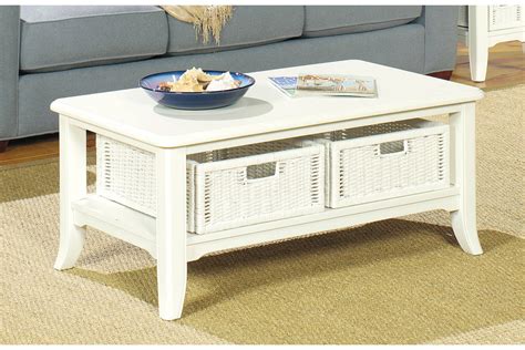 2023 Best of Coffee Table with Wicker Basket Storage
