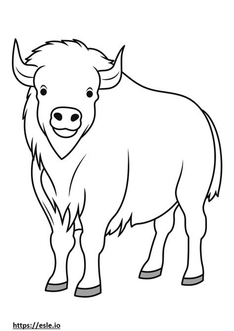 Bison Playing coloring page