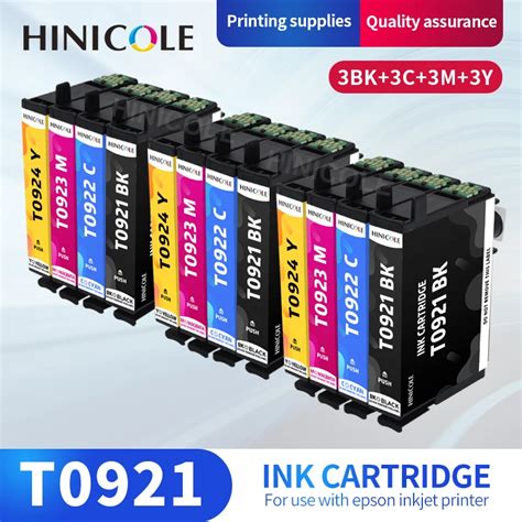 HINICOLE Ink Cartridge For Epson T0921 92N Ink For Epson Stylus CX4300