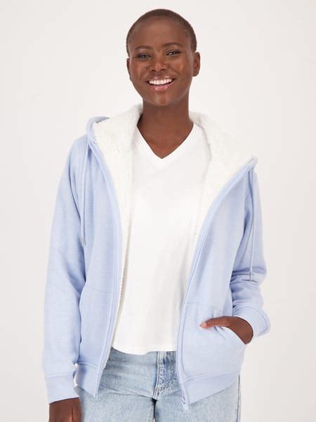 Light Blue Womens Sherpa Fleece Hoodie Bestandless™ Online