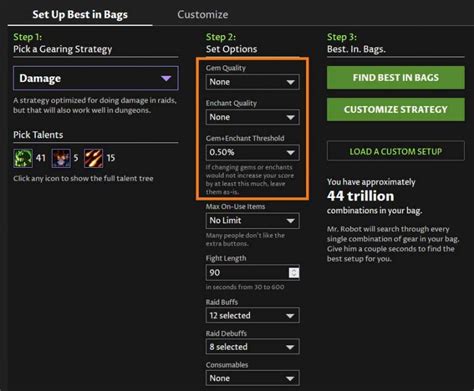 Tbc Gear Optimization Ask Mr Robot