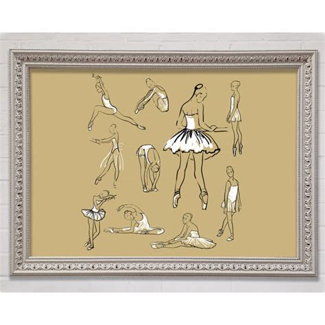 Bright Star Beige Wei Ballerina Einzelner Bilderrahmen Kunstdrucke