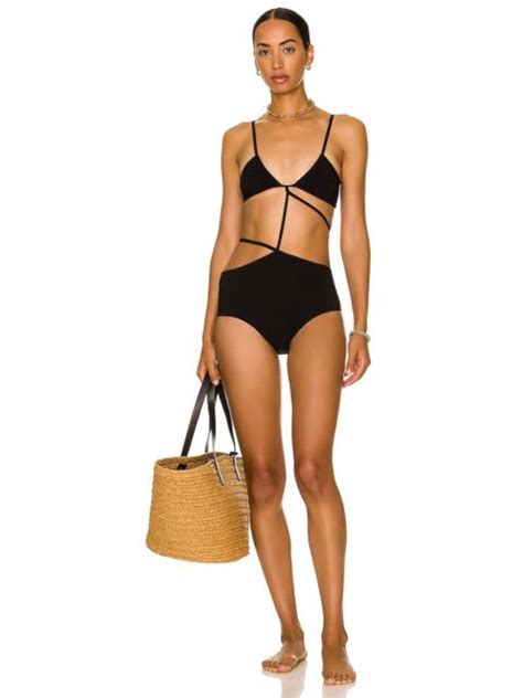 Christopher Esber Bikini Bandeau Tie One Piece Reversible