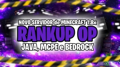 Novo Servidor De Rankup Op Maquinas Spawners Pvp E Farm Java E