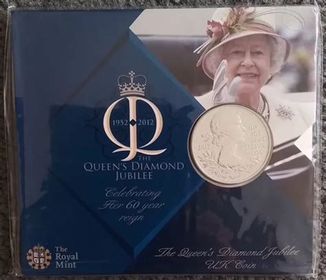 QUEEN ELIZABETH II Diamond Jubilee 1952 2012 UK Royal Mint 5 Pound