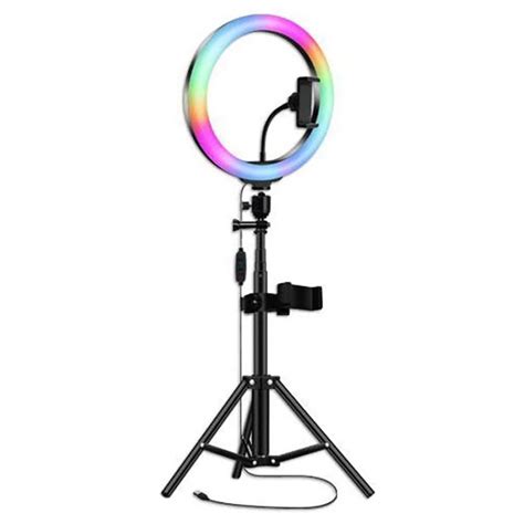 DigiTek DRL 15C RGB LED RGB Ring Light With Stand For YouTube Photo