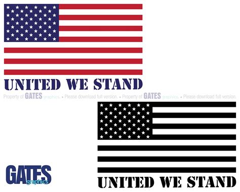 United We Stand American Flag USA Flag Digital Download - Etsy