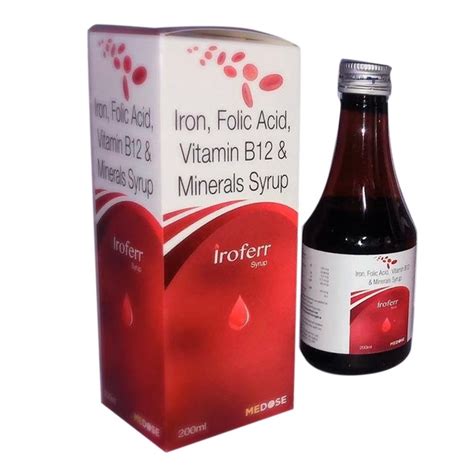 Medose Iron Folic Acid Vitamin B12 Minerals Syrup 200 Ml At Rs 55 Bottle In Jaipur