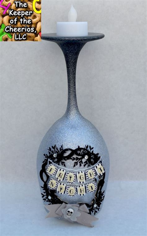 Halloween Wine Glass Candle Holders The Keeper Of The Cheerios Halloween Wine Glass Candle