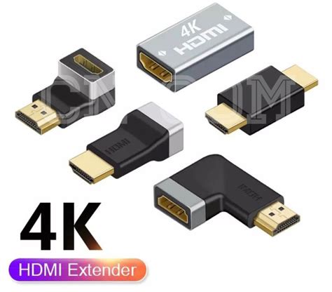 Hdmiอะแดปเตอร์90องศา270องศามุมขวาชายหญิงconverter 4k Hdสำหรับhdtv Ps4 Lptopกล่องทีวีhdmi