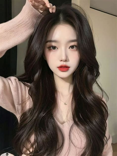 Korean Hairstyle Long Korean Haircut Long Hair Updo Korean Long Hair