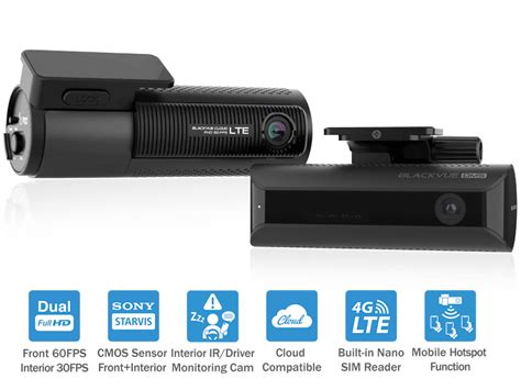 Dash Cameras - BLACKVUE DR750 PLUS 2CH PLUS DMS LTE NA 32GB - NAV-TV
