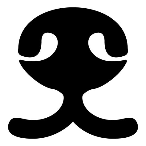The dog's mouth and nose puppy pet concept veterinary doggy icon black