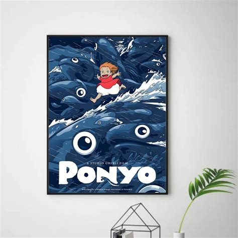 Ponyo Poster Ponyo Wall Art Ponyo Movie Poster Anime Poster Studio