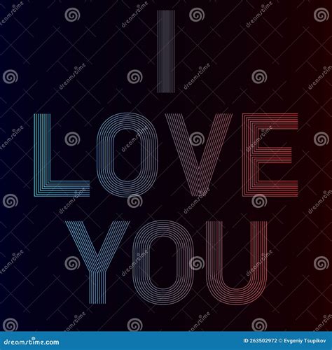 Poster I love you. stock vector. Illustration of banner - 263502972