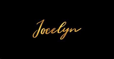 Jocelyn Name Hand Lettering In Faux Gold Letters Jocelyn Sticker