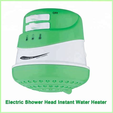 V White Electric Shower Head Tankless Instantaneous Heating Hot Water Heater Hot Water