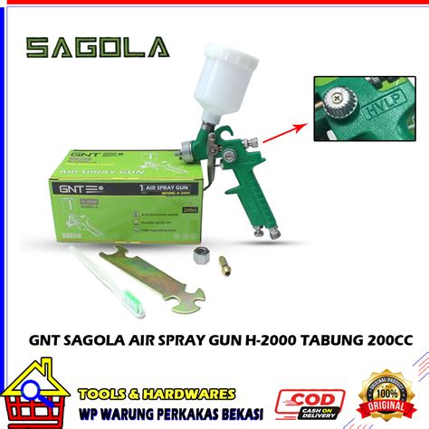 Hvlp Gnt Sagola Spray Gun Alat Semprot Cat Spet Tabung Atas Cc