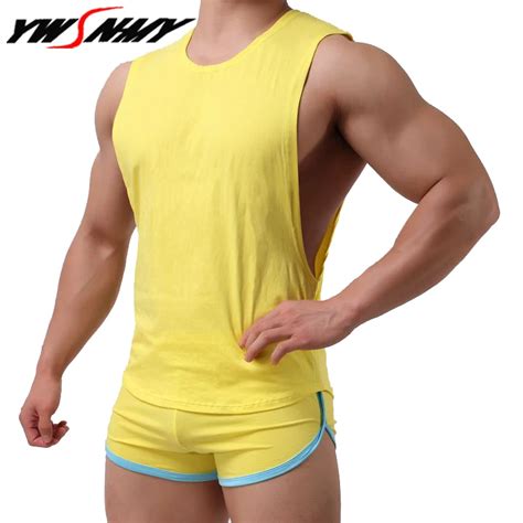 Hot Sale Mens Sexy Cotton Casual Tank Top Men Sleeveless Tops Bodybuilding Undershirts Gay Mens