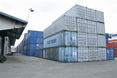 Warehouse containers stock photo. Image of import, load - 664860