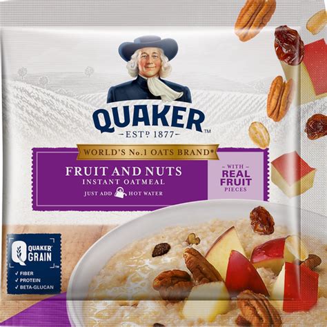 Quaker Fruit And Nuts Instant Oatmeal 35g Oats And Cereals Walter Mart