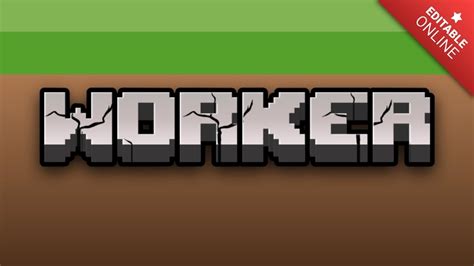 Worker D Minecraft Generatore Di Effetti Di Testo