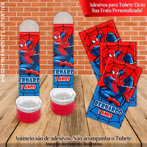 R Tulos Adesivos Para Tubetes De Cm Personalizados Homem Aranha