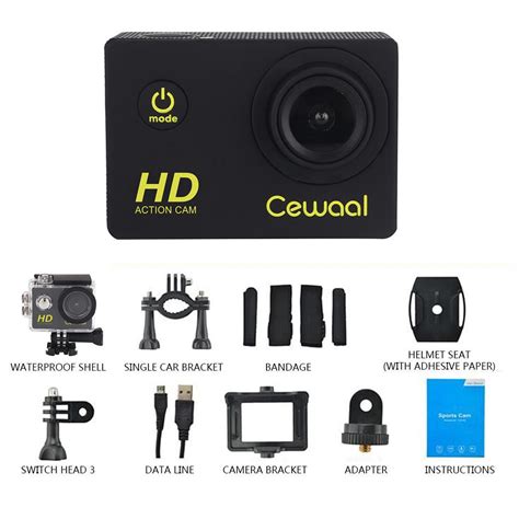 Cewaal 1080p Waterproof Sports Action Camera