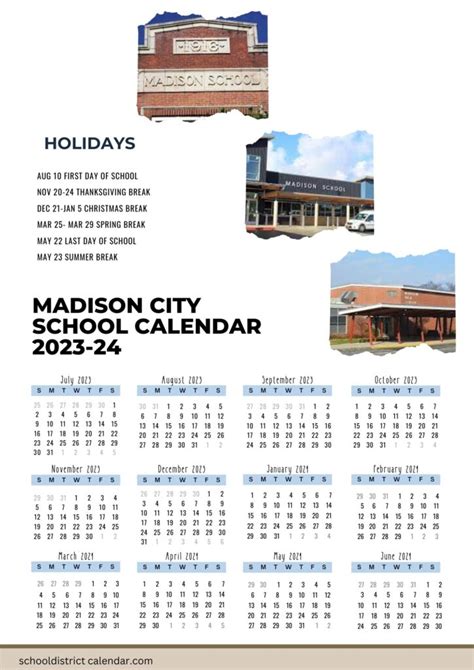 Madison City Schools Calendar Holidays 2023-2024