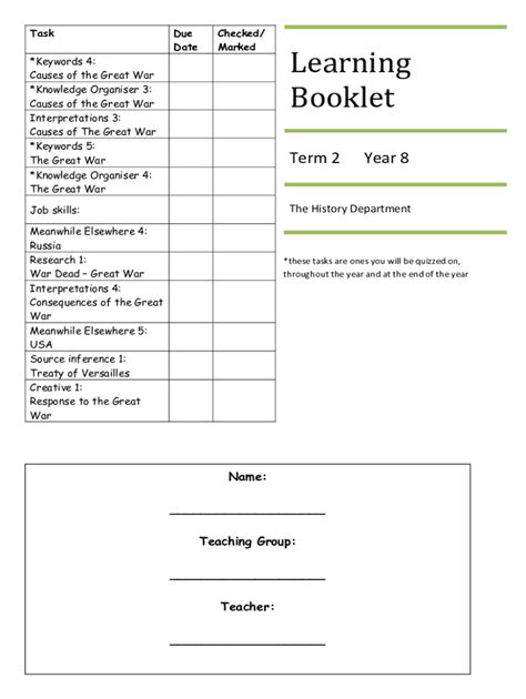 Fillable Online Wwi Main Causes Worksheet Causes Of World War I