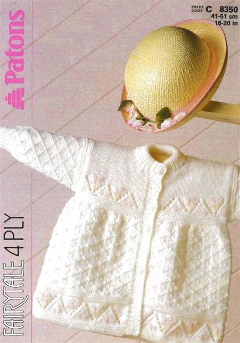 Matinee Lace baby Jacket Knitting Pattern - Free Baby Knitting