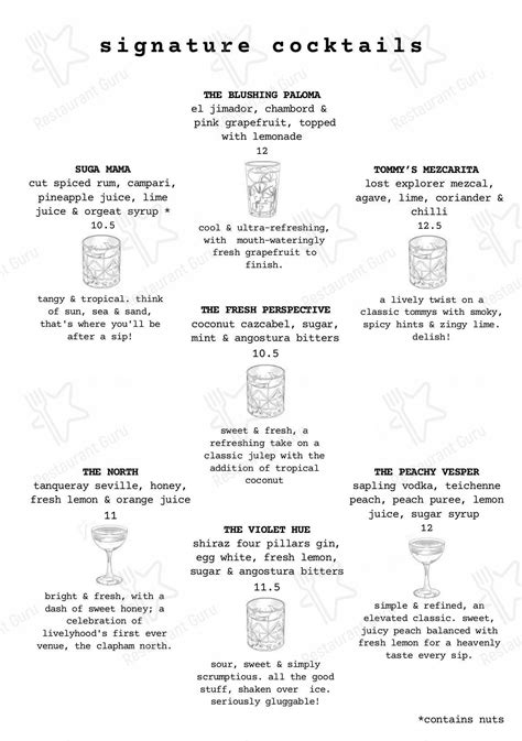 Menu At The Faber Fox Pub Crystal Palace London