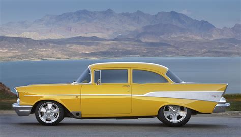 Yellow Chevy Bel Air Project X 4k Ultra Hd Wallpaper Background Image