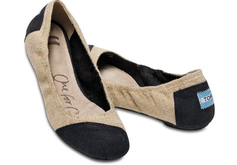 TOMS Suede Burlap Alessandra Women's Ballet Flats in Natural - Lyst