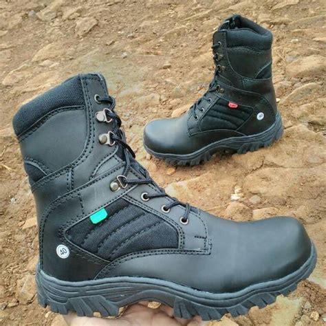 Jual Sepatu Safety PDL PDH Boot Kulit Boots Murah Tni Polri Kickers