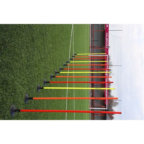 Precision Pro Boundary Poles Orange Red Yellow Pack Of 12 ABC