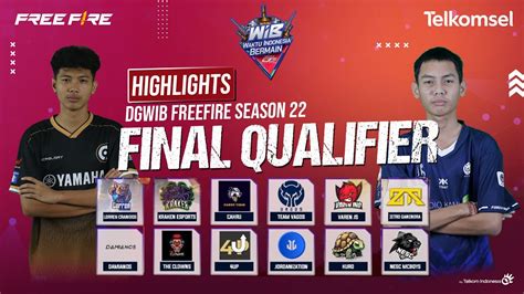 HIGHLIGHTS 8 TIM LOLOS KE PLAY INS DGWIB FREE FIRE SEASON 22