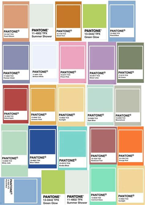 Pegatinas Pantone Plantilla Imprimible Carta De Colores Pantone